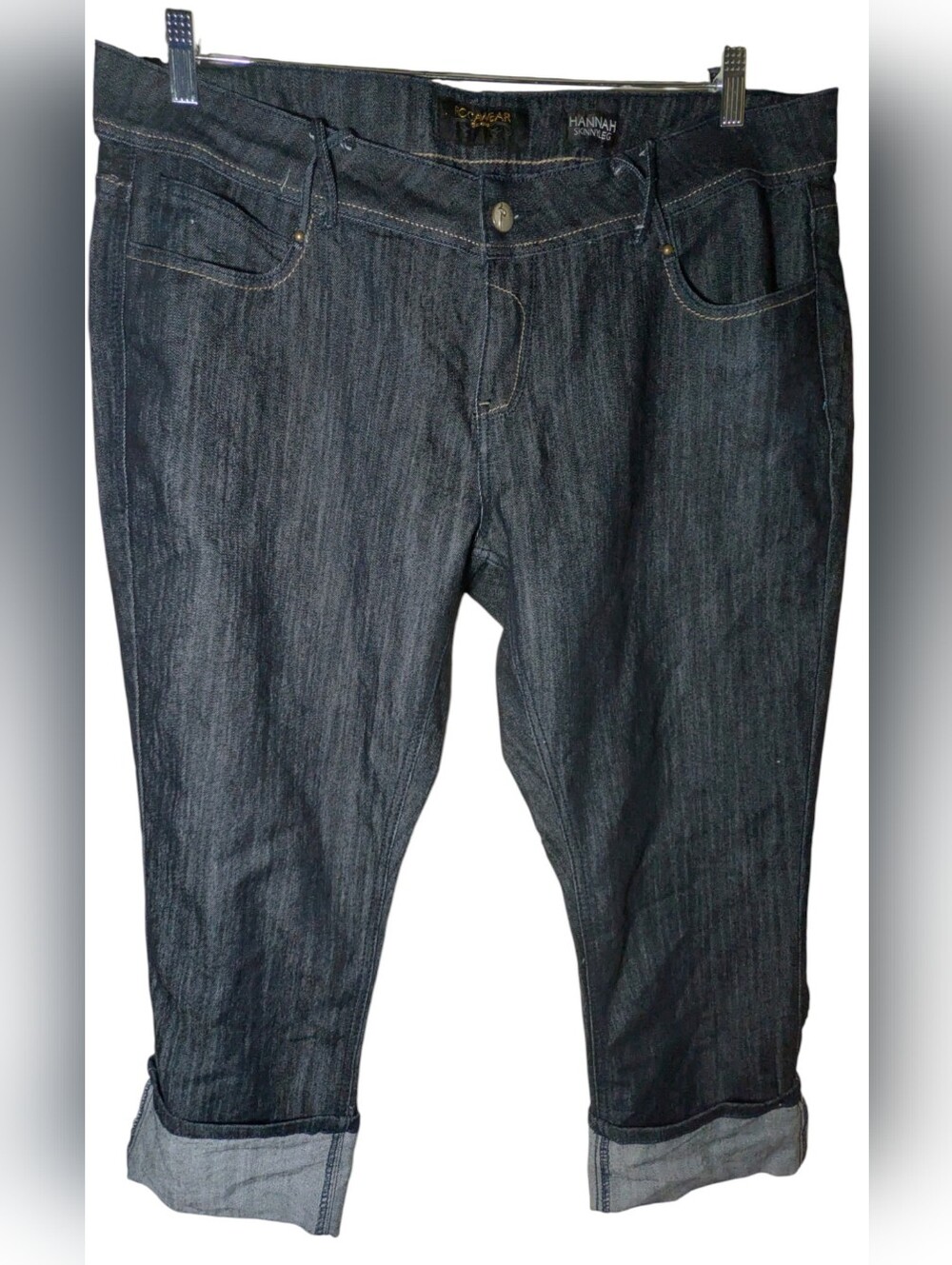 Rocawear Hannah Skinny Leg Capri Jeans NWOT Size 20 Dark Wash Cropped